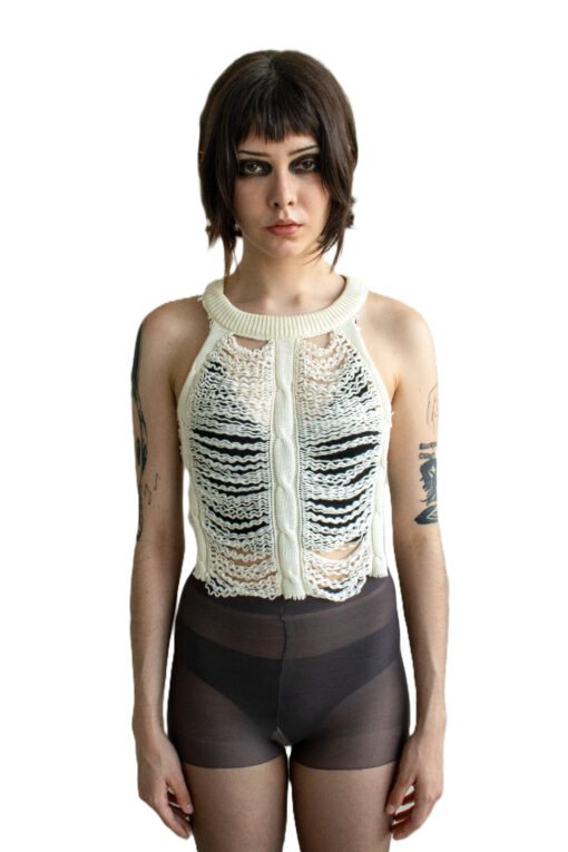 Cropped Knitted Tank Top