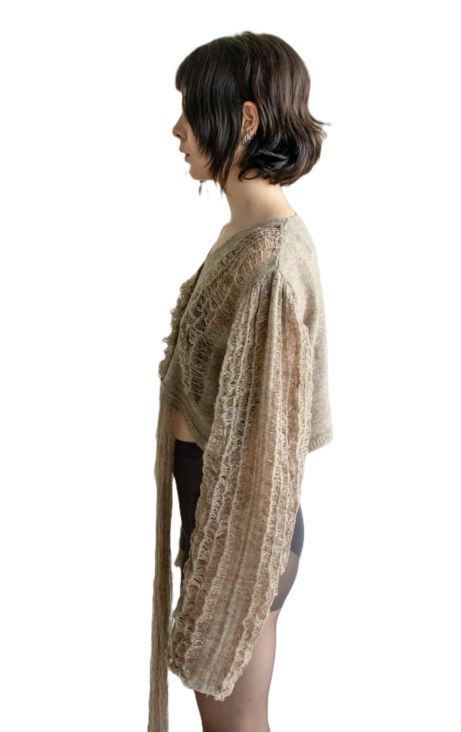 Knitted Beige Dress - Image 3