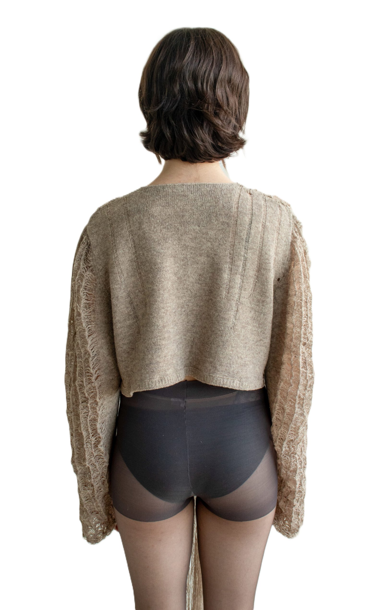 Knitted Beige Dress - Image 4