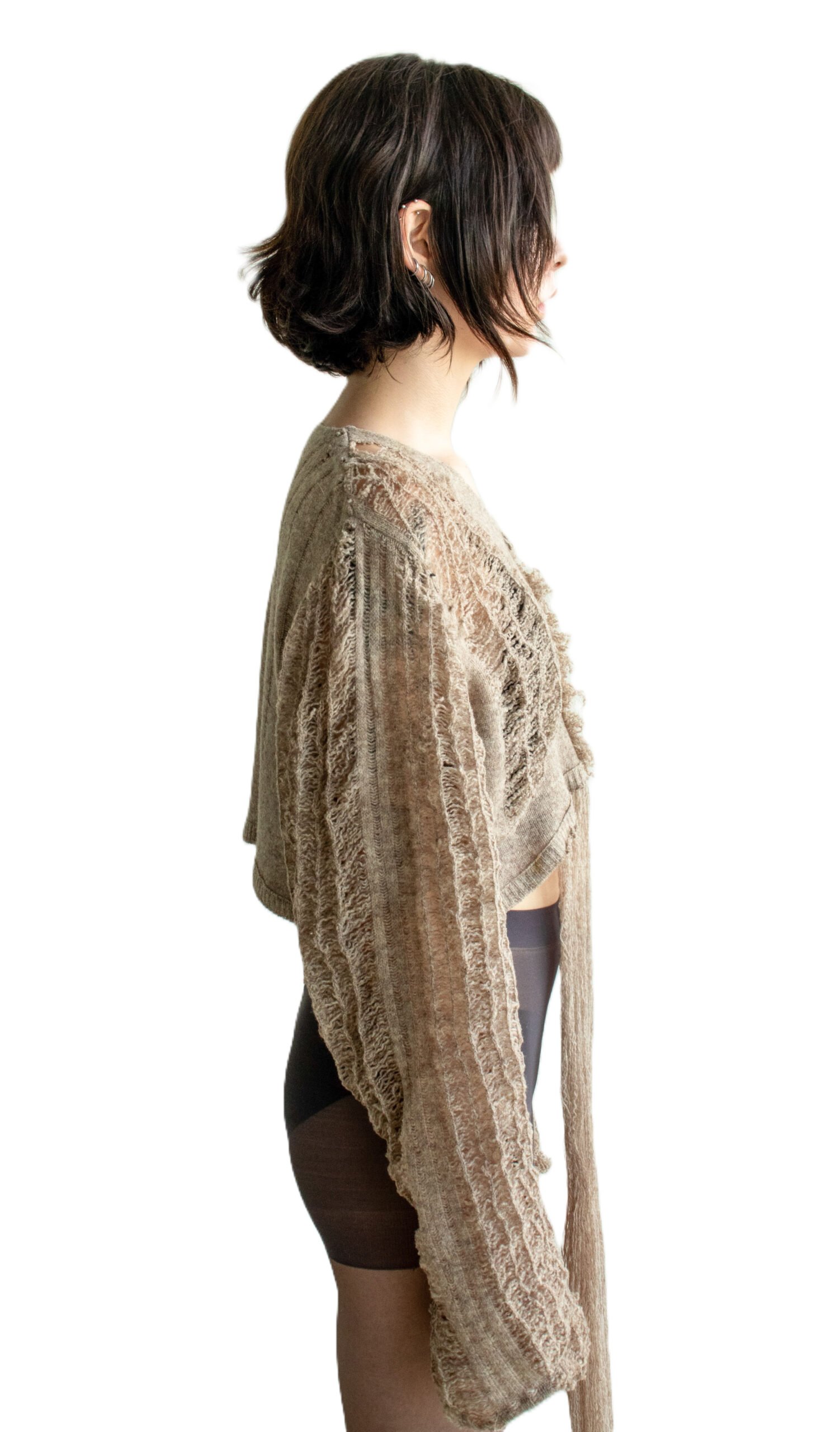 Knitted Beige Dress - Image 5